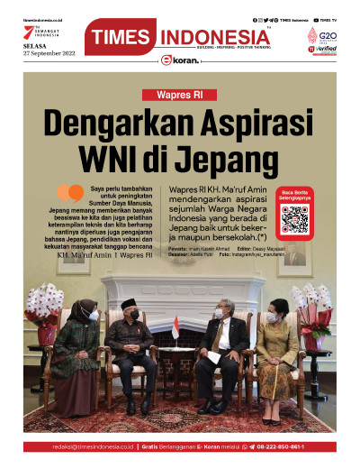 Edisi Selasa, 27 September 2022: E-Koran, Bacaan Positif Masyarakat 5.0