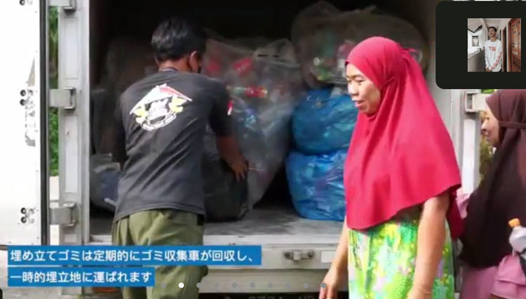 Penjelasan dan peluncuran pengiriman botol daur ulang oleh PT Amerta Indah Otsuka melalui zoom. (Foto: Tangkapan Layar/TIMES Indonesia)