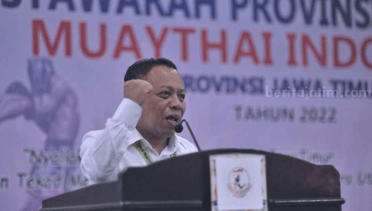 Baso Juherman Dilantik Jadi Ketua Pengprov Muaythai Indonesia Jatim 2022-2026