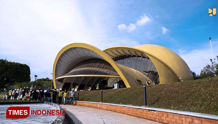 Renovasi Kawasan Taman Mini Indonesia Indah (TMII) di Jakarta Timur yang hampir rampung. (FOTO: PUPR for TIMES Indonesia)