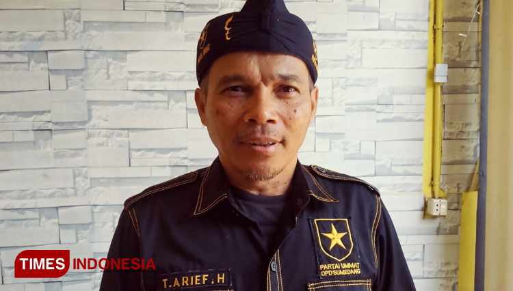 Ketua DPD Partai Ummat Kabupaten Sumedang Jabar, Tawakal Arief Hidayat. (FOTO: Alan Dahlan/TIMES Indonesia)