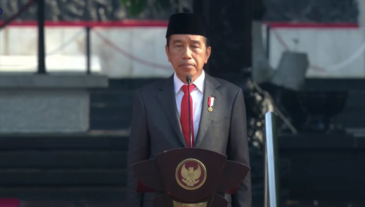 Presiden RI Jokowi (Joko Widodo) saat memimpin Upacara Hari Kesaktian Pancasila. (FOTO: BPMI Setpres)