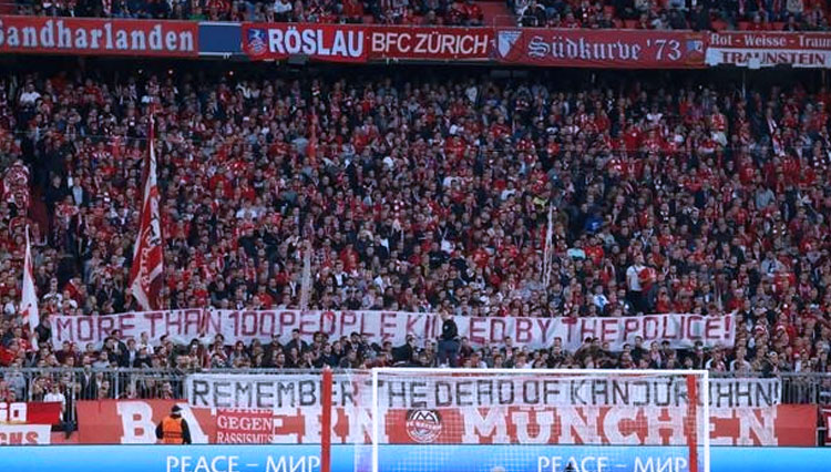 Suporter Bayern Munchen Bentangkan Simpati untuk Tragedi Stadion Kanjuruhan