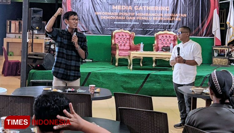 Gelar Gathering, KPU Magetan Ajak Media Menulis Berita Positif