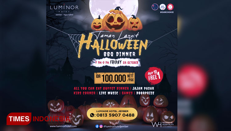 Halloween-themed Sky Park BBQ at Luminor Hotel Jember. (PHOTO: Luminor for TIMES Indonesia) 