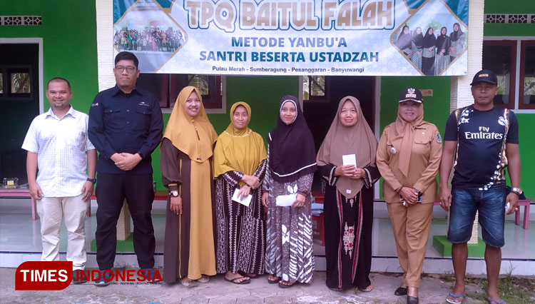 Peresmian gedung TPQ Baitul Falah, Lingkungan Pulau Merah, Dusun Pancer, Desa Sumberagung, Kecamatan Pesanggaran, Banyuwangi. (FOTO: Syamsul Arifin/TIMES Indonesia)