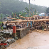 Banjir Bandang Terjang Desa Pujiharjo di Malang Selatan, Air Dipenuhi Material Kayu