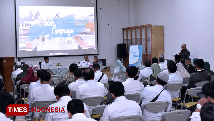 Bappelitbangda Kab Bandung menggelar kampanye publik pengelolaan Mikro DAS di Gedong Budaya Soreang, Rabu (19/10/22). (FOTO: Iwa/TIMES Indonesia)