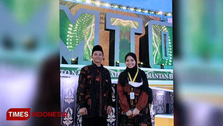 Ahmad Syaifudin Amin dan Riskiyatul Fitriyah, kafilah muda asal Banyuwangi peraih juara MTQ Nasional 2022. (FOTO: dok. TIMES Indonesia)
