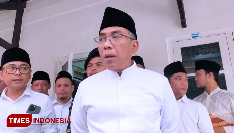 Ketua Umum PBNU, KH Yahya Cholil Staquf atau biasa Gus Yahya. (FOTO: Rohmadi/TIMES Indonesia)