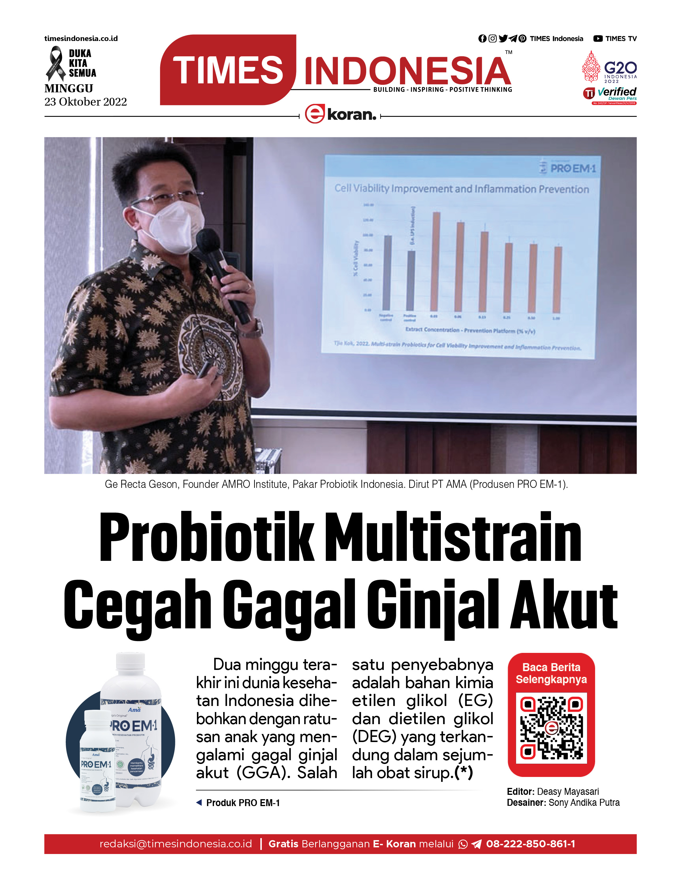 Edisi Minggu, 23 Oktober 2022: E-Koran, Bacaan Positif Masyarakat 5.0 ...