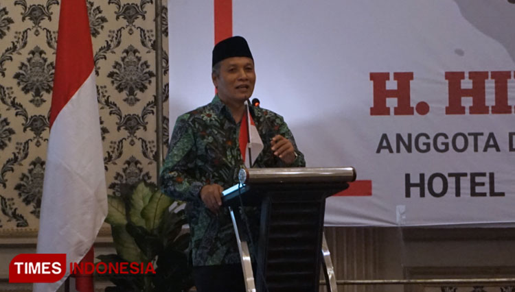 Anggota DPRD Kabupaten Mojokerto, H. Hidayat dalam agenda ketemu paguyuban Sedulur Mas Hidayat di Hotel Raden Wijaya, Kota Mojokerto, Jumat (28/10/2022 (Foto: Thaoqid Nur/TIMES Indonesia)