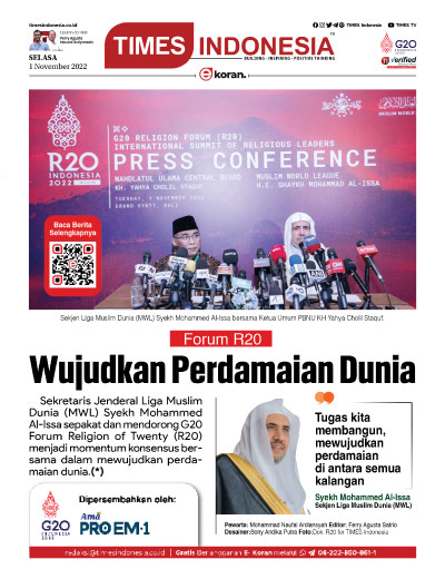Edisi Selasa, 1 November 2022: E-Koran, Bacaan Positif Masyarakat 5.0