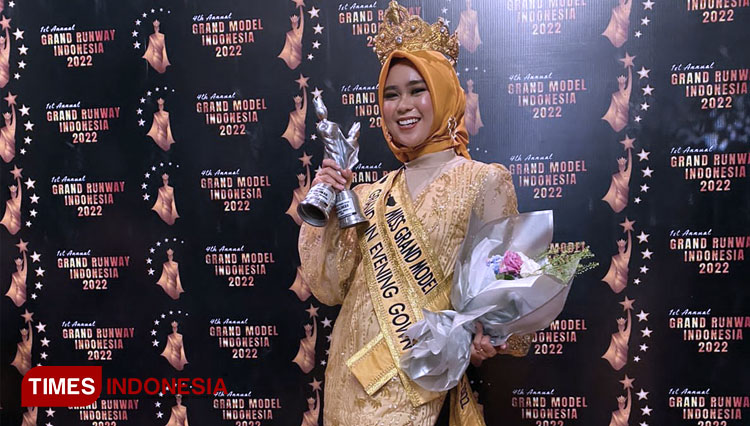 Bilqis Islach Waffrodah meraih juara 1 Miss Grand Model Muslimah Indonesia 2022. (FOTO: Dok. Pribadi for TIMES Indonesia)