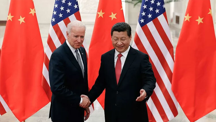 The President of United States Joe Biden and the Presdiednt of China Xi Jin Ping at the G20 Indonesia.