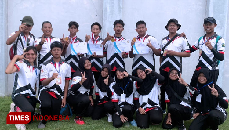 Atlet Panahan Kabupaten Ngawi di ajang Popda Jatim ke-13. (FOTO: Arry for TIMES Indonesia) 