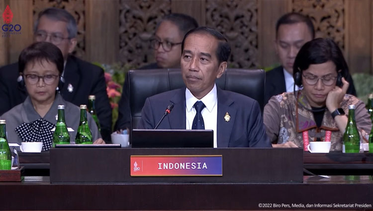 President Joko Widodo (Jokowi) opened the G20 Indonesia Summit in Nusa Dua, Bali, Tuesday (11/15/2022). (PHOTO: Presidential secretariat bureau)