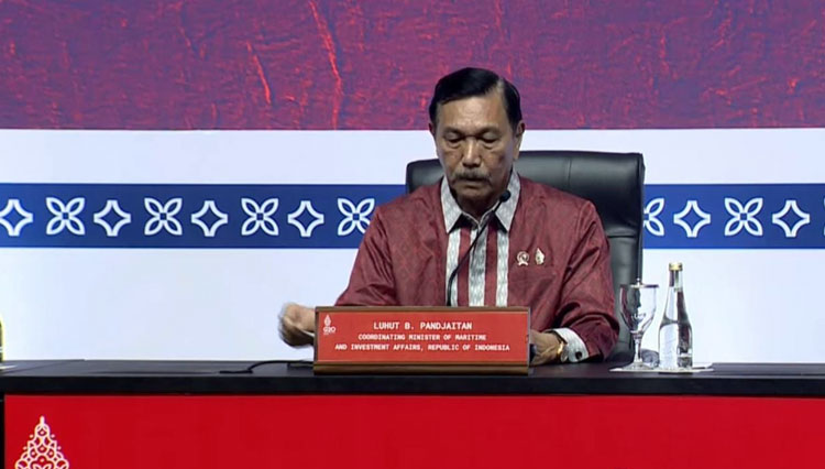 Luhut Binsar Pandjaitan on Climate Changes during G20 Indonesia. (Photo: Screenshot)