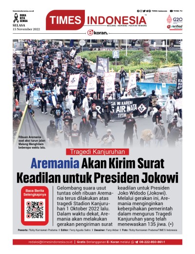 Edisi Selasa, 15 November 2022: E-Koran, Bacaan Positif Masyarakat 5.0