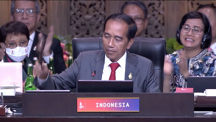 Presiden RI Jokowi secara resmi menutup KTT G20 Indonesia di Bali, Rabu (16/11/2022). (Foto: Tangkapan Layar TIMES Indonesia)