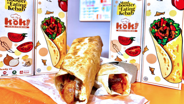 Tampilan Koki Kebab Premium varian meatlovers, salah satu yang disukai pelanggan. (Foto: Dok. Pribadi)