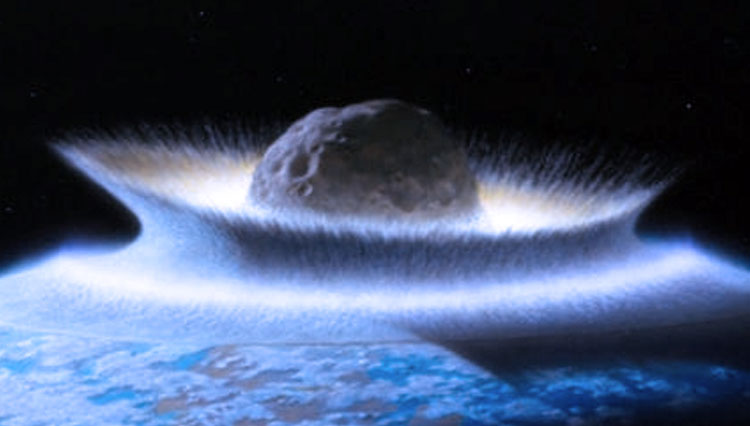 Ilustrasi - Jatuhnya asteroid ke bumi yang membinasakan dinosaurus dan melepaskan tsunami paling mengerikan dalam sejarah. (FOTO: Science Alert/NASA)
