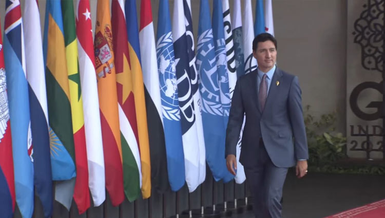 Der kanadische Premierminister Justin Trudeau bei seiner Ankunft beim G20-Gipfel oder G20 Indonesia in Indonesien am Dienstag (15.11.2022).  (Foto: BPMI)