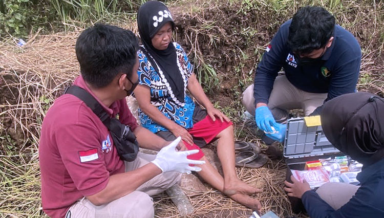 Dokkes Polres Banjar Lakukan Patroli Kesehatan Korban Gempa Bumi Cianjur