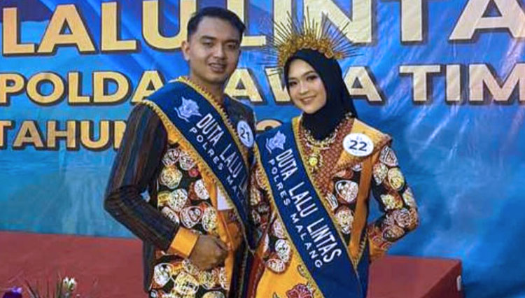 Wakili Polres Malang, Sendi Adi-Nandany Zanuar Juara Favorit Duta Lantas Jatim 2022