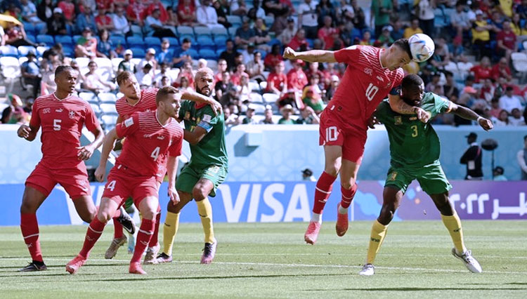 Swiss vs Kamerun, Duel Sengit Tanpa Gol di Babak I