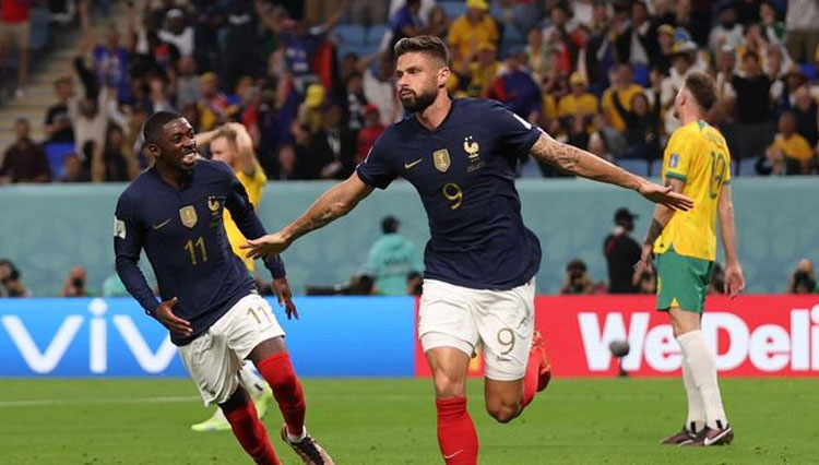 Timnas Prancis akan melanjutkan ambisi tren positif saat menghadapi Denmark nanti malam di Piala Dunia 2022. (Foto: REUTERS/ISSEI KATO)