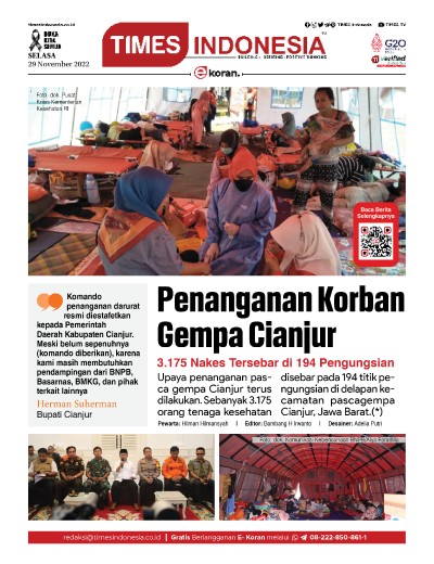 Edisi Selasa, 29 November 2022: E-Koran, Bacaan Positif Masyarakat 5.0