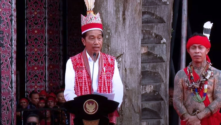 Presiden RI Jokowi Ajak Warga Dayak Dukung Pembangunan IKN