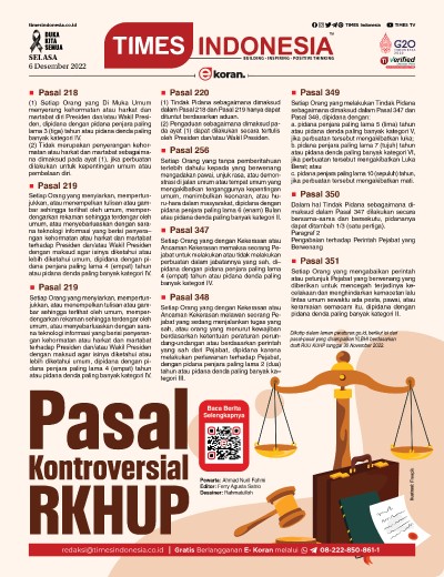 Edisi Selasa, 6 Desember 2022: E-Koran, Bacaan Positif Masyarakat 5.0 