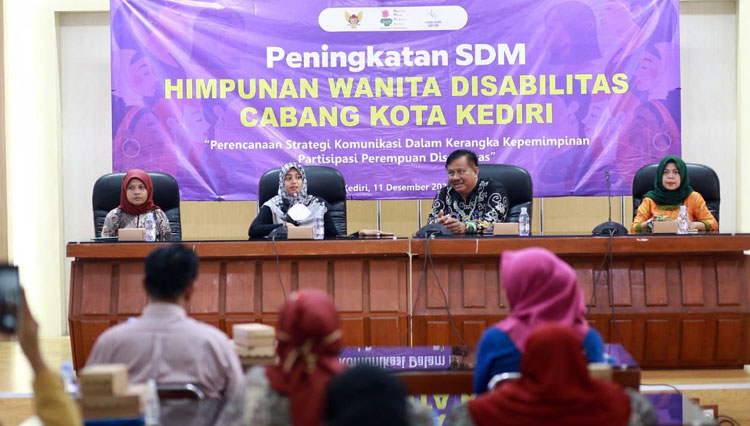 Kegiatan Rakor Peningkatan Sumber Daya Manusia (SDM) Himpunan Wanita Disabilitas Indonesia (HWDI) (Foto/Diskominfo Kota Kediri)