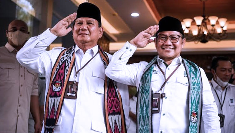 Ketum Partai Gerindra, Prabowo Subianto dan Ketum PKB, Muhaimin Iskandar. (FOTO: Antara)