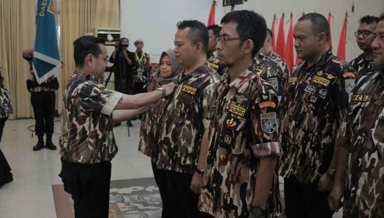 Ketua Umum GM FKPPI Dwi Rianta Soerbakti melantik pengurus baru PD IX GM FKPPI DKI Jakarta masa bakti 2022-2027. (Foto: GM FKPPI for TIMES Indonesia)