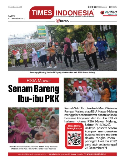Edisi Sabtu, 17 Desember 2022: E-Koran, Bacaan Positif Masyarakat 5.0