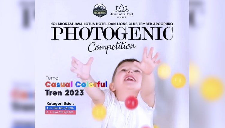 Lomba fotogenic balita dari Java Lotus Hotel Jember untuk menyambut 2023. (Foto: Java Lotus Hotel Jember)