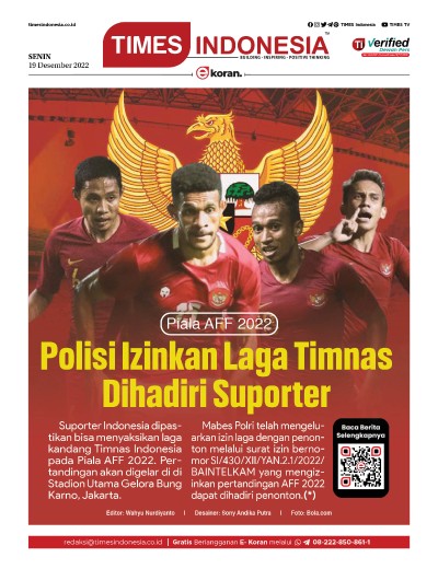 Edisi Senin, 19 Desember 2022: E-Koran, Bacaan Positif Masyarakat 5.0 