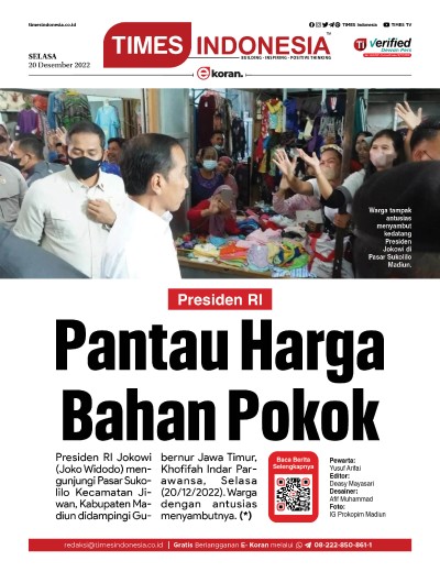  	Edisi Selasa, 20 Desember 2022: E-Koran, Bacaan Positif Masyarakat 5.0 