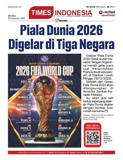  	Edisi Selasa, 20 Desember 2022: E-Koran, Bacaan Positif Masyarakat 5.0 