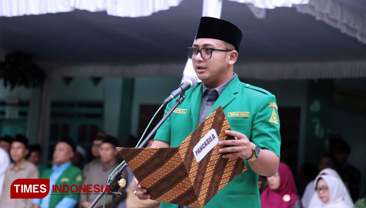 Taufiqi Fakkarudin Assilahi ketua PC. GP Ansor Jombang. (FOTO : Rohmadi/TIMES Indonesia)