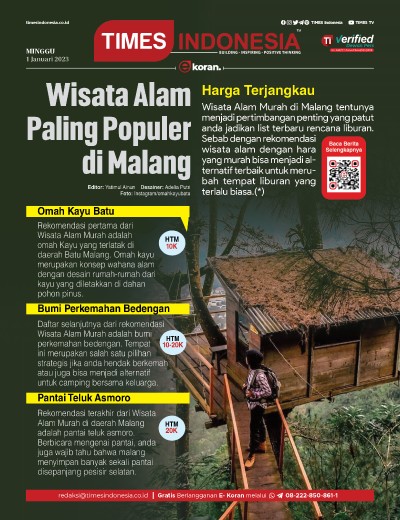 Edisi Minggu, 1 Januari 2023: E-Koran, Bacaan Positif Masyarakat 5.0