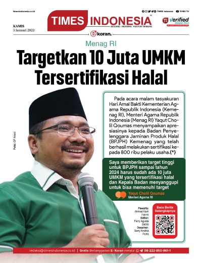 Edisi Kamis, 5 Januari 2023: E-Koran, Bacaan Positif Masyarakat 5.0