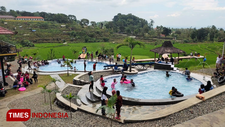 Lokasi objek wisata Sawah Bengkok, Desa Teja, Kecamatan Rajagaluh, Kabupaten Majalengka, Jawa Barat (FOTO: Jaja Sumarja/TIMES Indonesia)