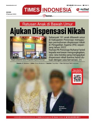 Edisi Senin, 9 Januari 2023: E-Koran, Bacaan Positif Masyarakat 5.0 