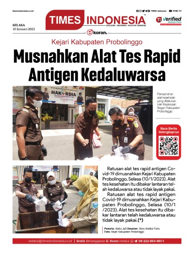 Edisi Selasa, 10 Januari 2023: E-Koran, Bacaan Positif Masyarakat 5.0 