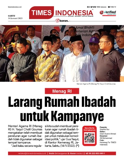 Edisi Sabtu, 14 Januari 2023: E-Koran, Bacaan Positif Masyarakat 5.0