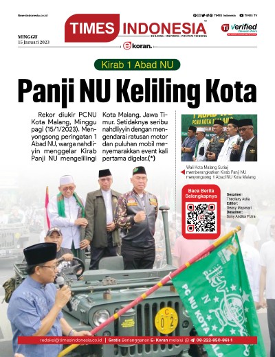  	Edisi Minggu, 15 Januari 2023: E-Koran, Bacaan Positif Masyarakat 5.0 